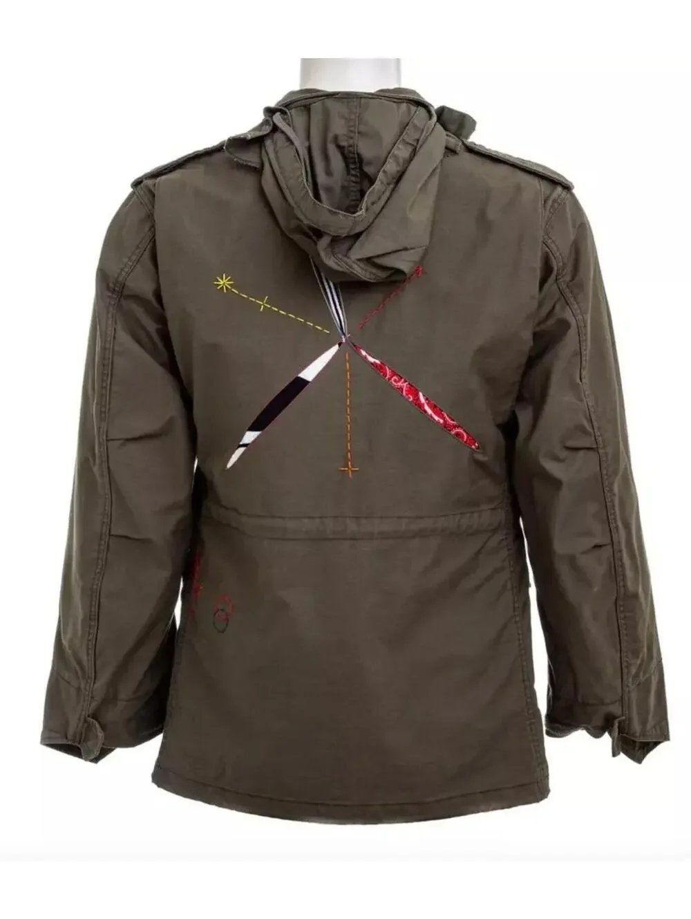 (RFB1) Atelier & Repairs Happy Field Jacket Olive Green Military Coat Medium